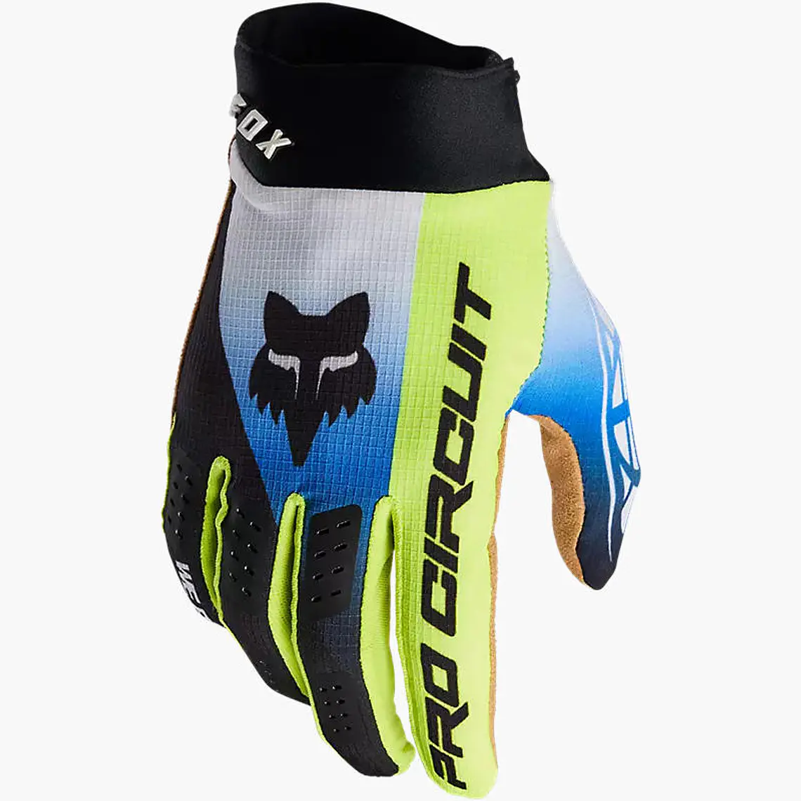 Guantes Moto Flexair Pro Circuit Foyl Negro/Blanco Fox 1
