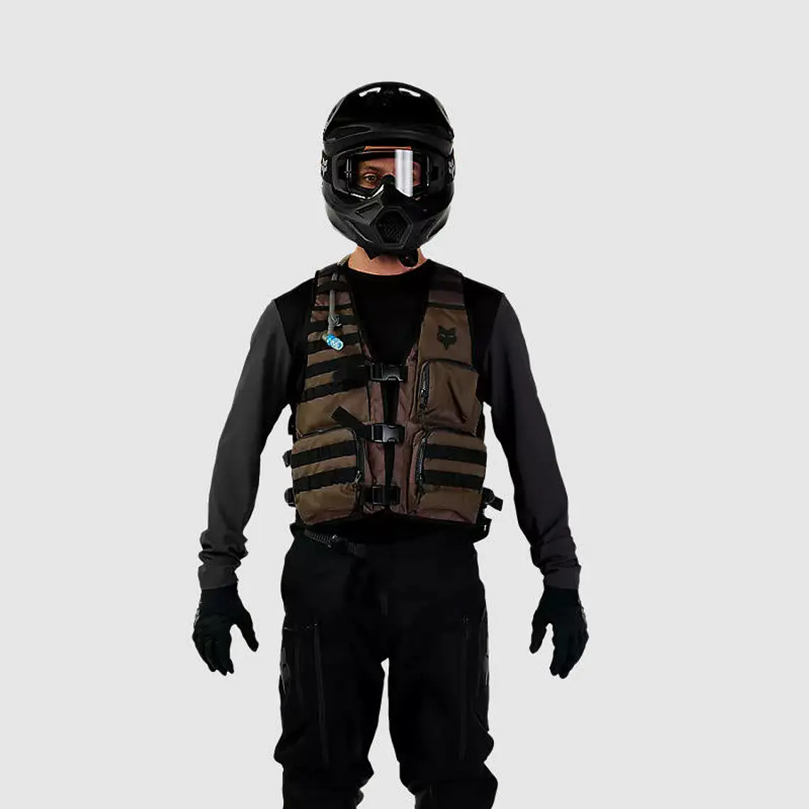 Chaqueta Chaleco Moto Legion Tac Cafe Fox 2