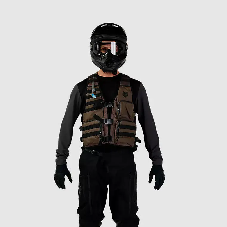 Chaqueta Chaleco Moto Legion Tac Cafe Fox 2