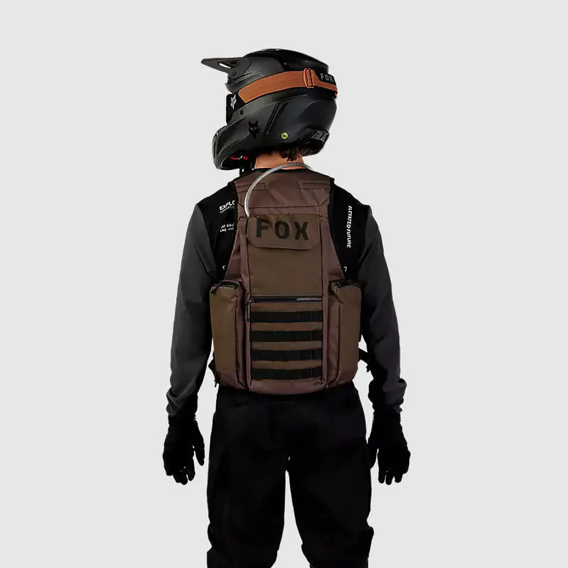 Chaqueta Chaleco Moto Legion Tac Cafe Fox 3