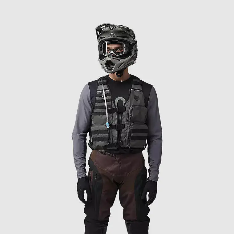 Chaqueta Chaleco Moto Legion Tac Gris Fox 3