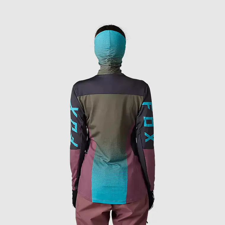 Polera Moto Mujer Ranger Drive Krux SXS Con Cuello Café Fox 2