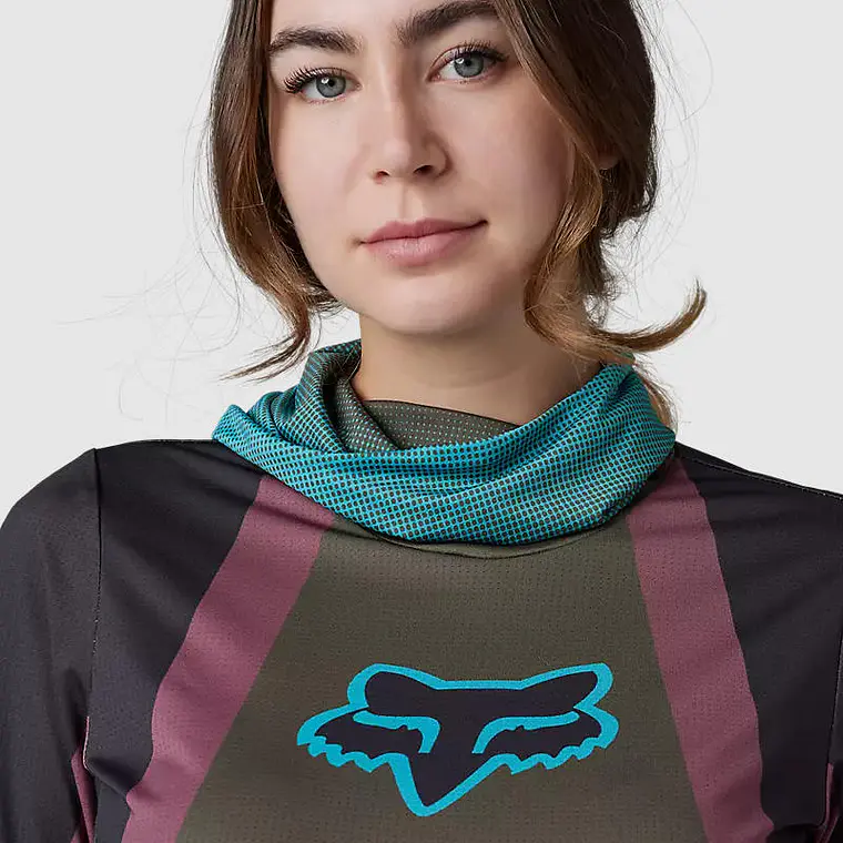 Polera Moto Mujer Ranger Drive Krux SXS Con Cuello Café Fox 3