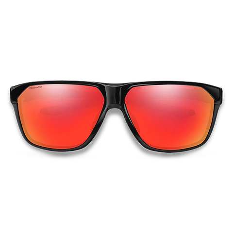 Lentes Smith Leadout PivLock Matte Black Cinder ChromaPop Red Mirror
