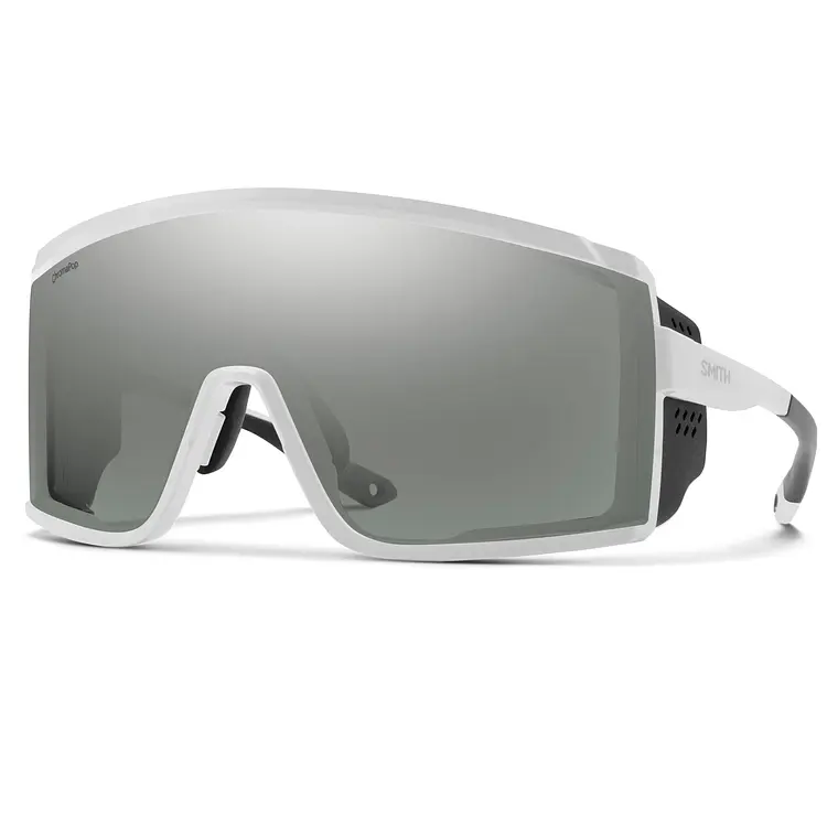 Lentes Smith Pursuit Matte White ChromaPop Platinum Mirror 1