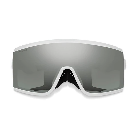 Lentes Smith Pursuit Matte White ChromaPop Platinum Mirror