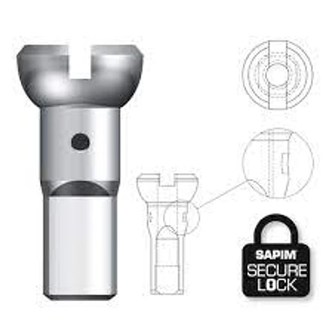 Sapim Niple Polyax Secure Lock bronce 14g/12mm plateado (100 u)