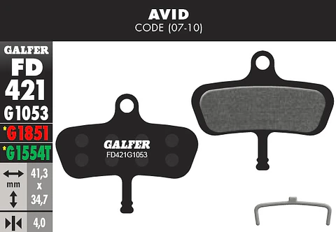 Galfer Pastillas Avid Code 2007-2010