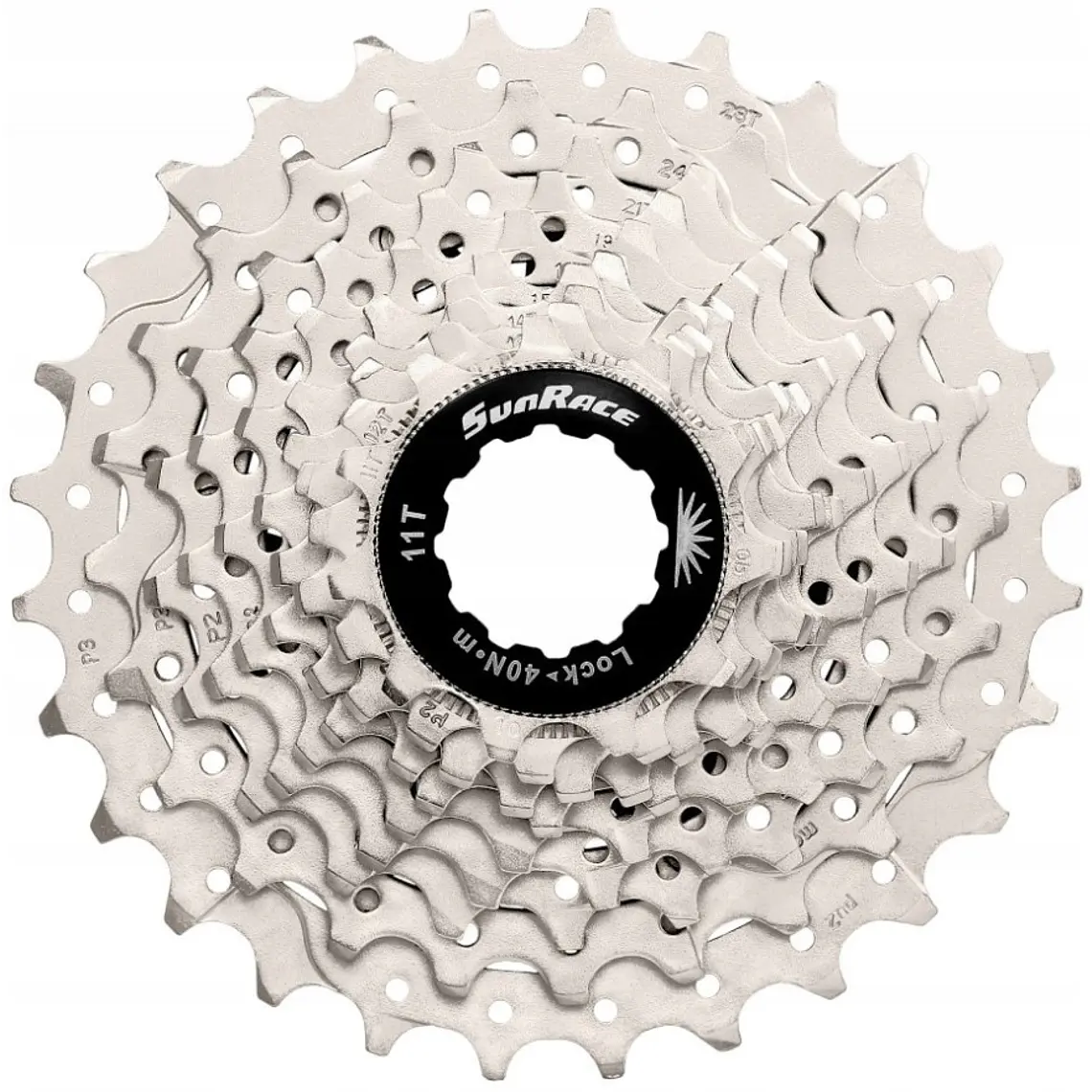 SunRace Piñón CSRS1 10V 11-28T plateado 1