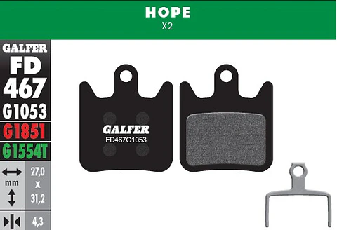 Galfer Pastillas Hope X2 y XCR