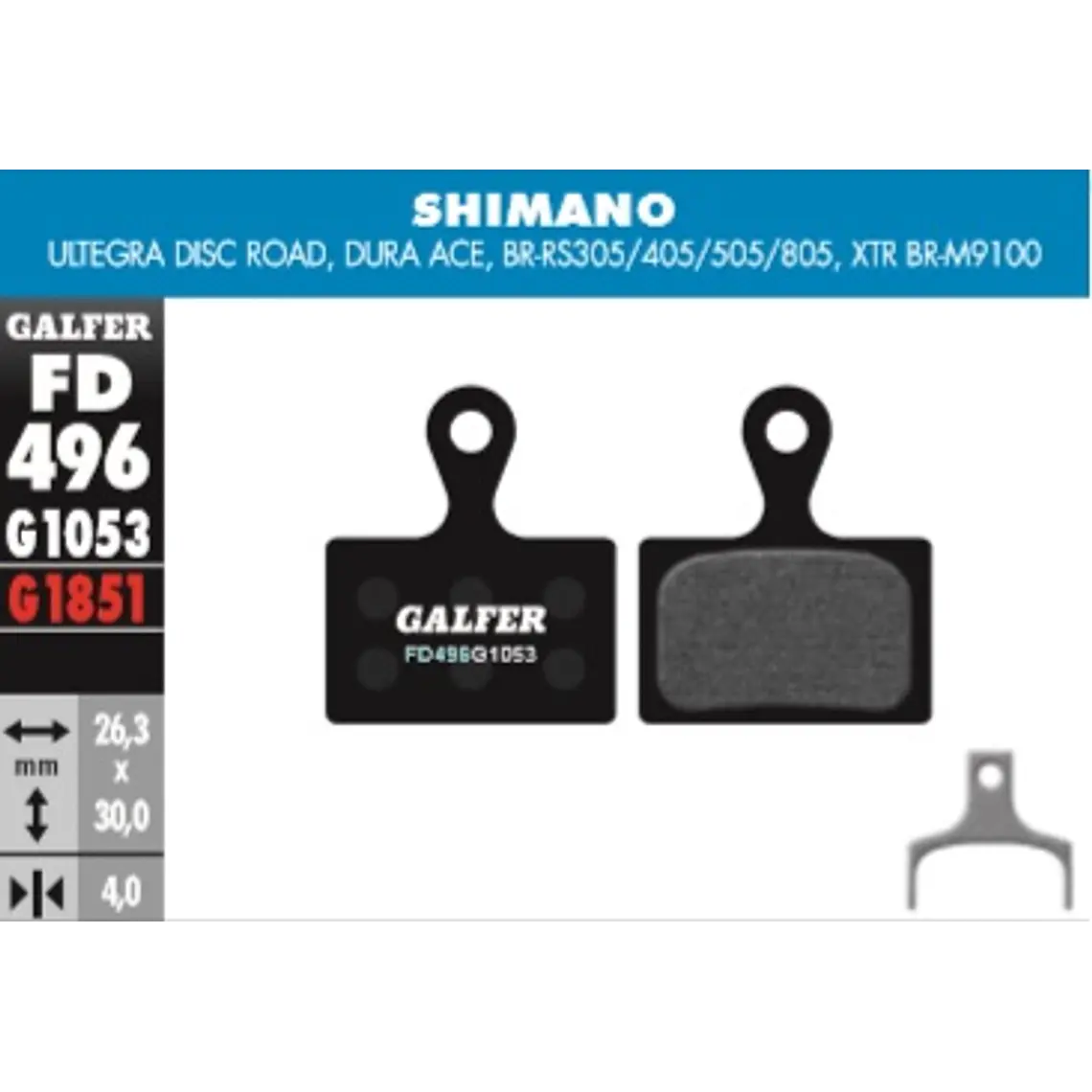 Galfer Pastillas Shimano Ultegra, Dura-Ace, RS305/405/505/805, GRX, XTR M9100 1
