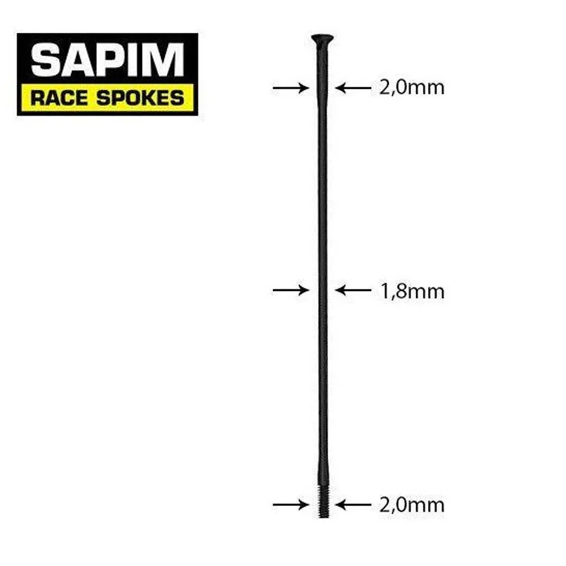 Sapim Rayo Race negro straight-pull 1