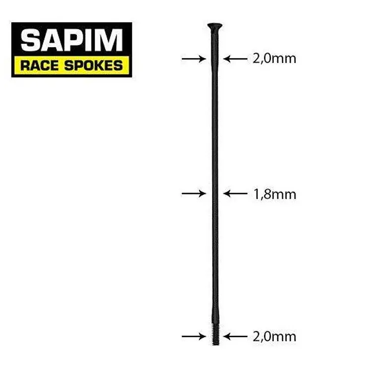Sapim Rayo Race negro straight-pull 1