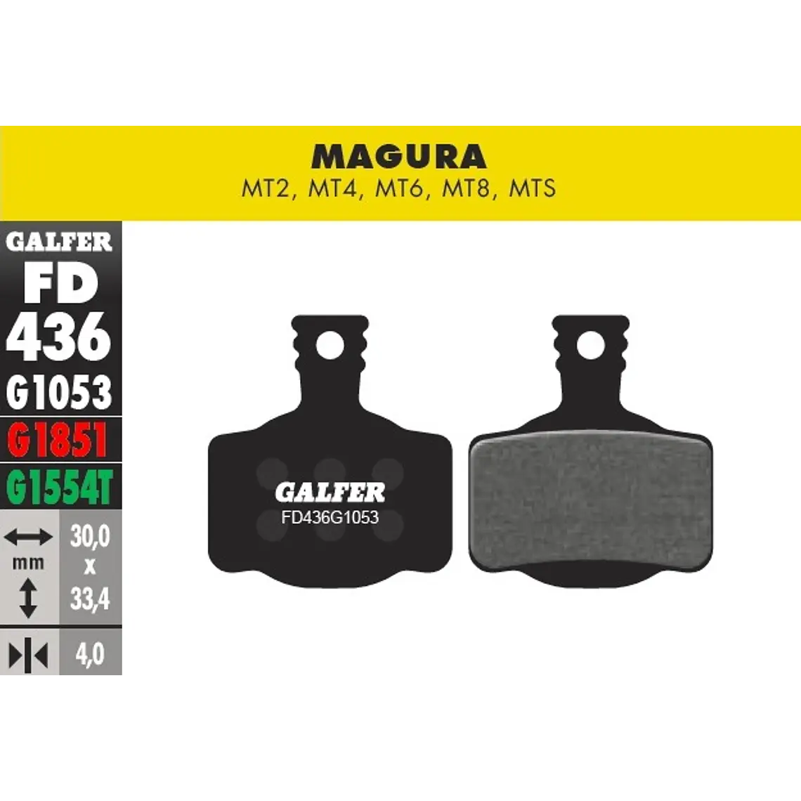 Galfer Pastillas Magura MT2, MT4, MT6, MT8, MTS 1