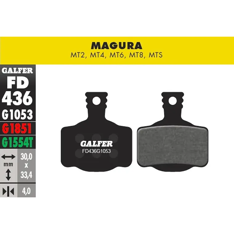 Galfer Pastillas Magura MT2, MT4, MT6, MT8, MTS 1