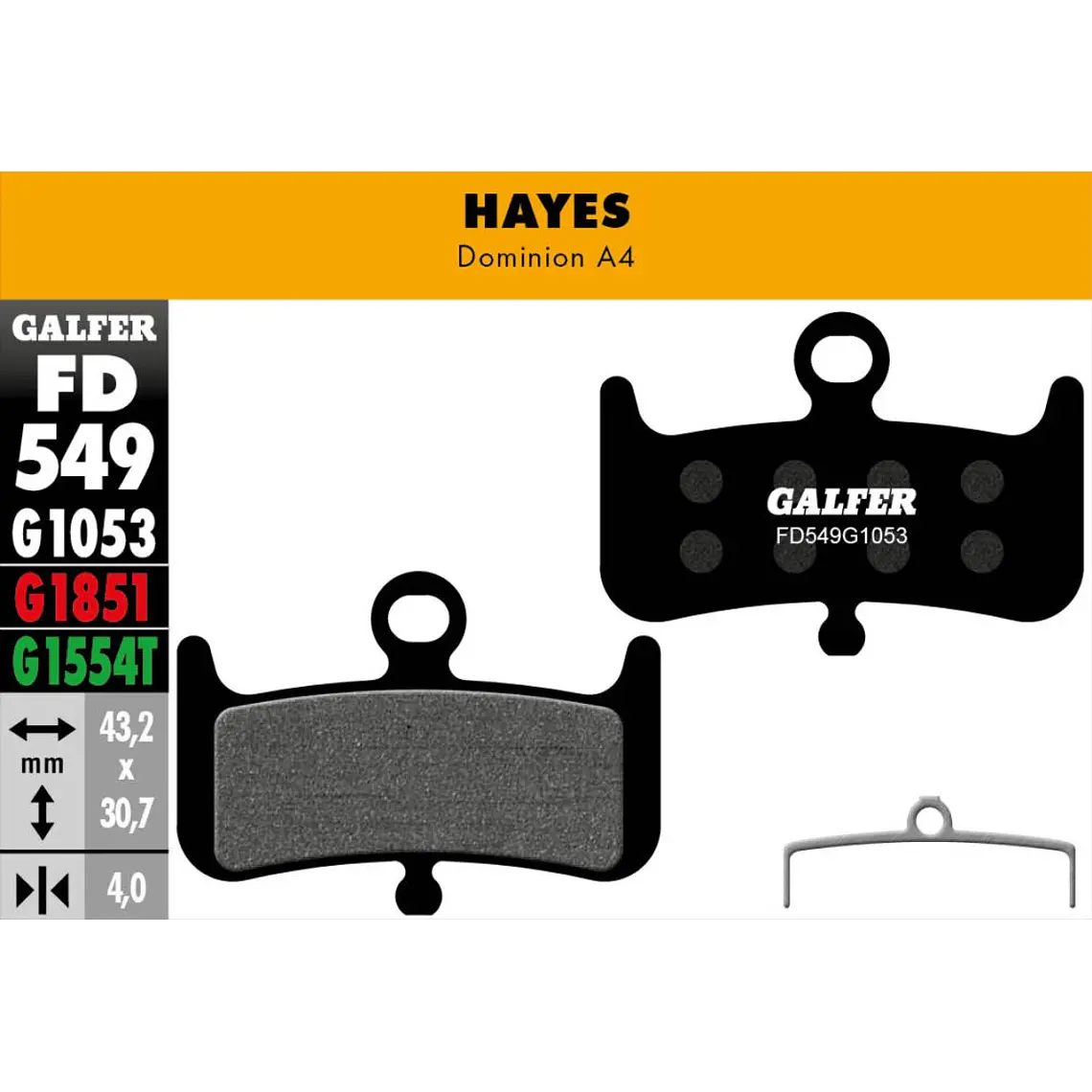 Galfer Pastillas Hayes Dominion A4 1
