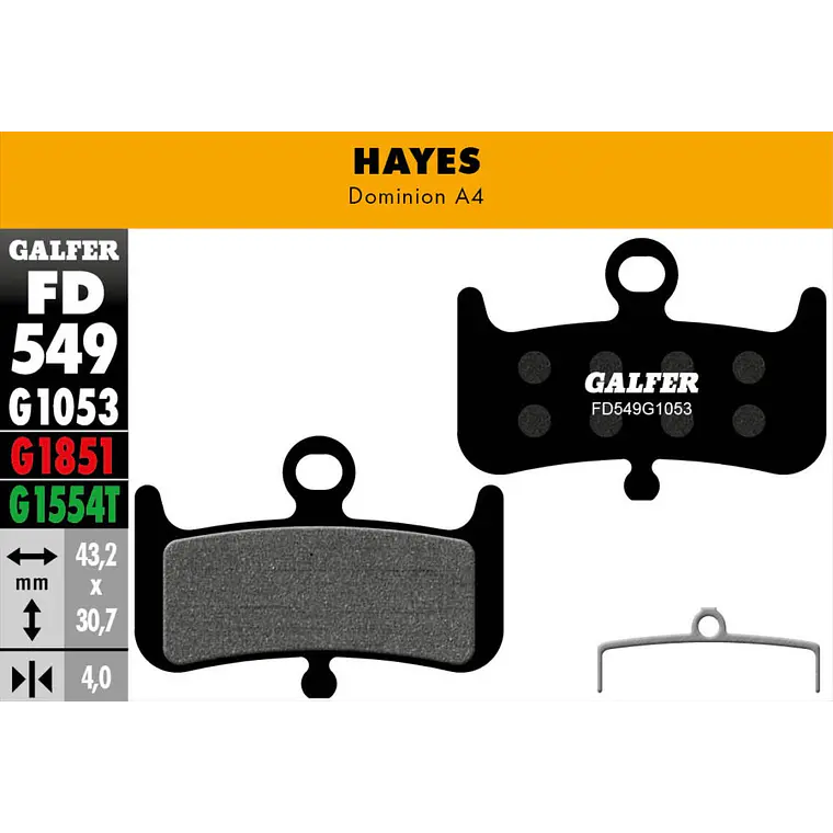 Galfer Pastillas Hayes Dominion A4 1