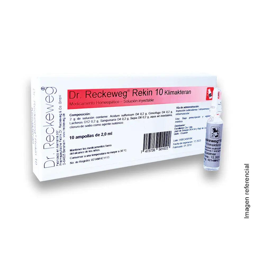 DR RECKEWEG R10 KLIMAKTERAN SOLUCION INYECTABLE x 10 AMPOLLAS 1