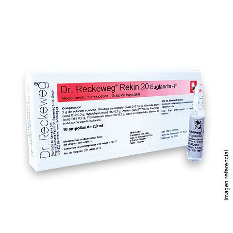 DR RECKEWEG REKIN 20 EUGLANDIN-F SOLUCION INYECTABLE x 10 AMPOLLAS