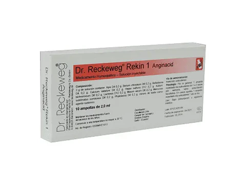 DR RECKEWEG REKIN 1 ANGINACID SOLUCION INYECTABLE x 10 AMPOLLAS