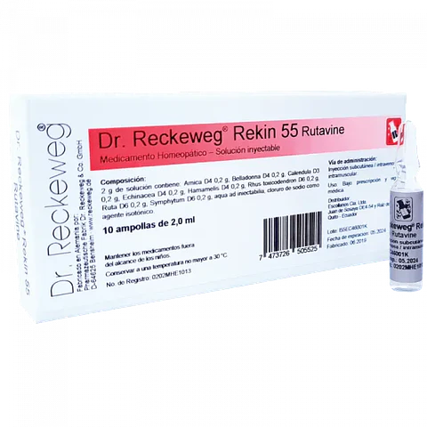 DR RECKEWEG R55 RUTAVINE SOLUCION INYECTABLE x 10 AMPOLLAS
