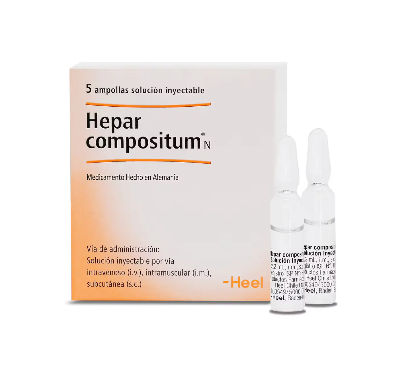 HEEL HEPAR COMPOSITUM SOLUCION INYECTABLE x 5 AMPOLLAS 1