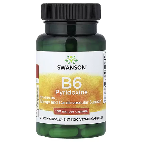 SWANSON B6 PIRIDOXINA 100 MG x 100 CAPSULAS