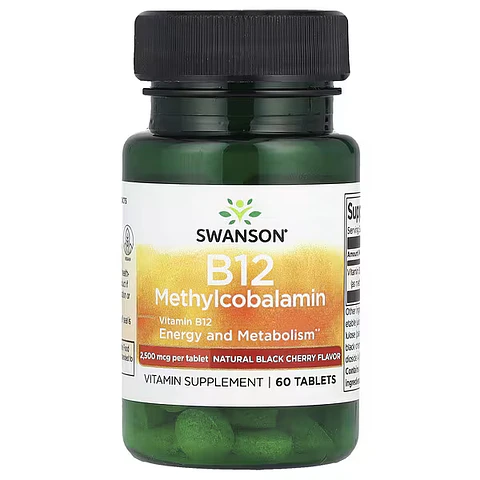 SWANSON B12 METILCOBALAMINA 2500 MCG x 60 TABLETAS