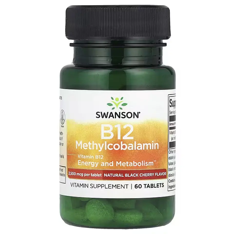 SWANSON B12 METILCOBALAMINA 2500 MCG x 60 TABLETAS 1