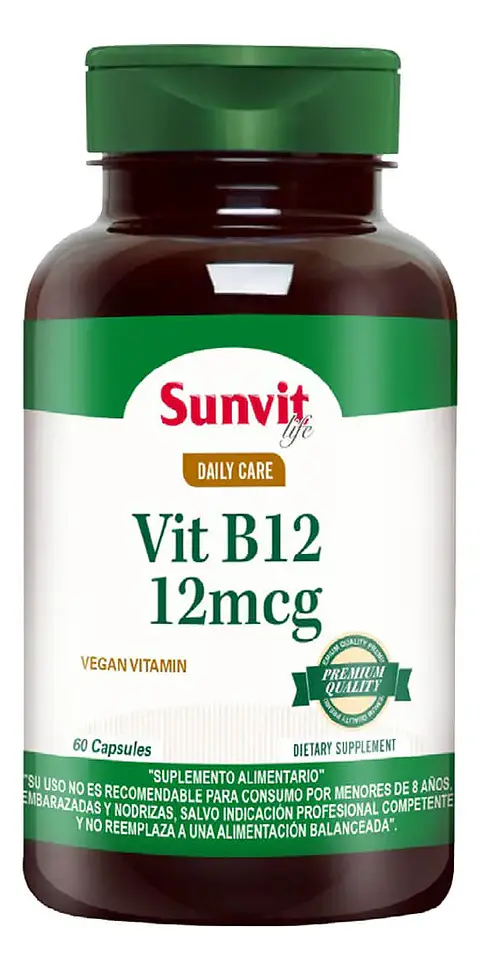 SUNVIT VITAMINA B12 12 MCG x 60 CAPSULAS