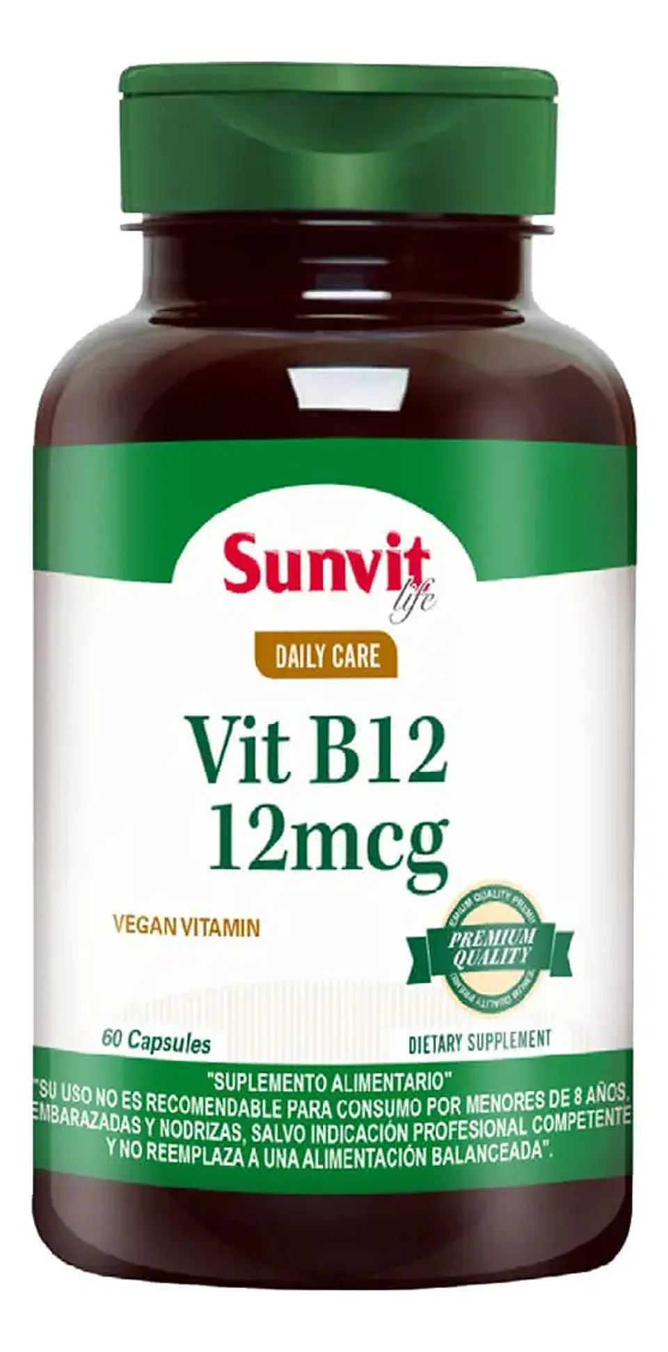 SUNVIT VITAMINA B12 12 MCG x 60 CAPSULAS 1
