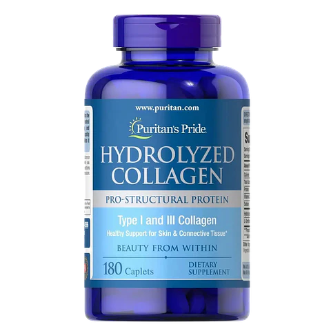 PURITANS PRIDE COLAGENO HIDROLIZADO TIPO I Y III x 180 COMPRIMIDOS