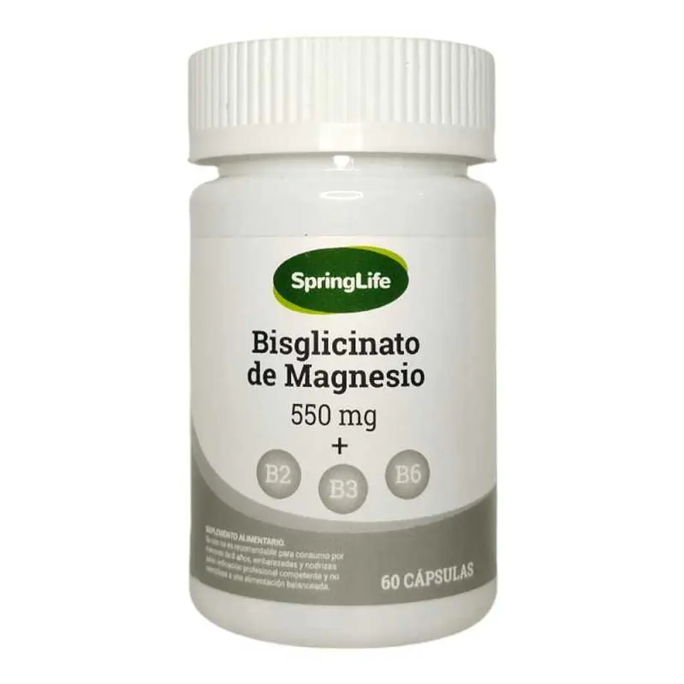 SPRINGLIFE BISGLICINATO DE MAGNESIO 550 MG x 60 CAPSULAS 1