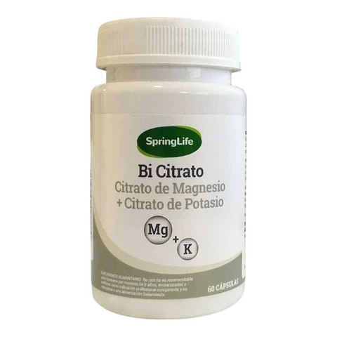 SPRINGLIFE BI CITRATO CITRATO DE MAGNESIO + CITRATO DE POTASIO x 60 CAPSULAS