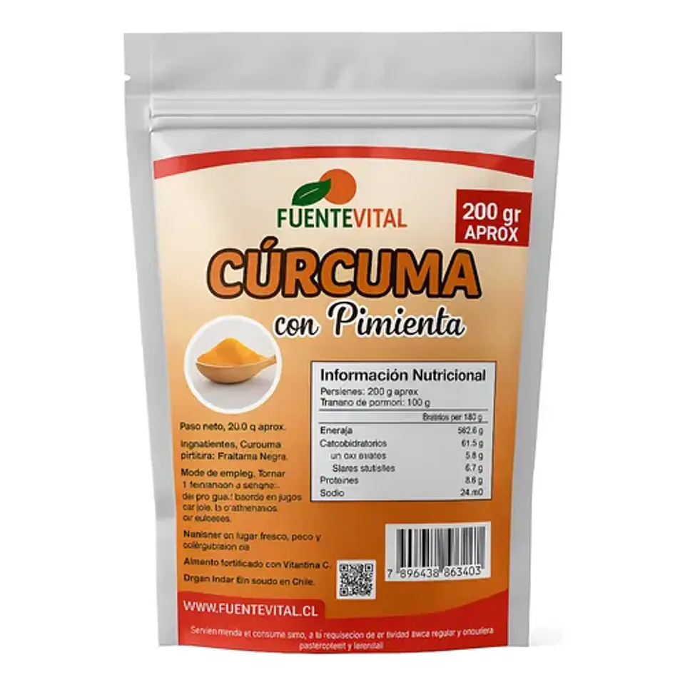 CURCUMA CON PIMIENTA x 200 GRAMOS 1