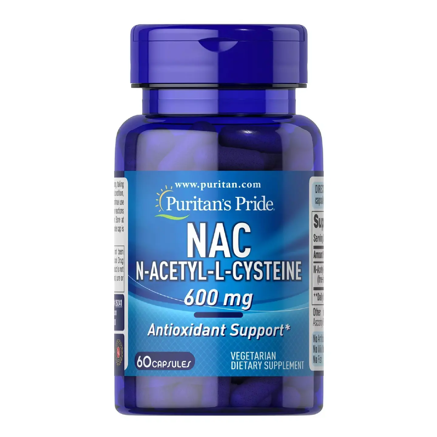 PURITANS PRIDE NAC (N-ACETIL-CISTEINA) 600 MG x 60 CAPSULAS 1