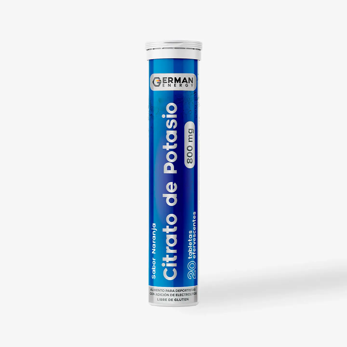 GERMAN ENERGY CITRATO DE POTASIO 800 MG SABOR NARANJA x 20 TABLETAS EFERVESCENTE 1