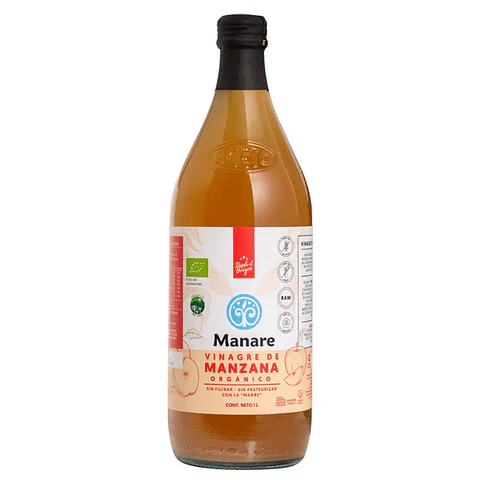 MANARE VINAGRE DE MANZANA ORGANICO x1 LITRO