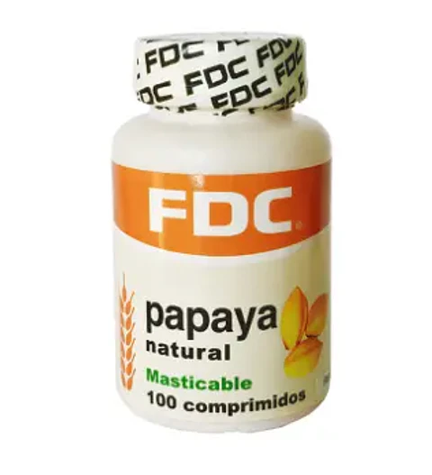 PAPAYA MASTIBLES x 100 COMPRIMIDOS MASTICABLES