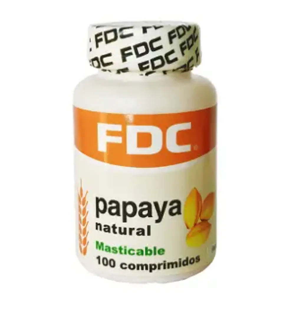 PAPAYA MASTIBLES x 100 COMPRIMIDOS MASTICABLES 1
