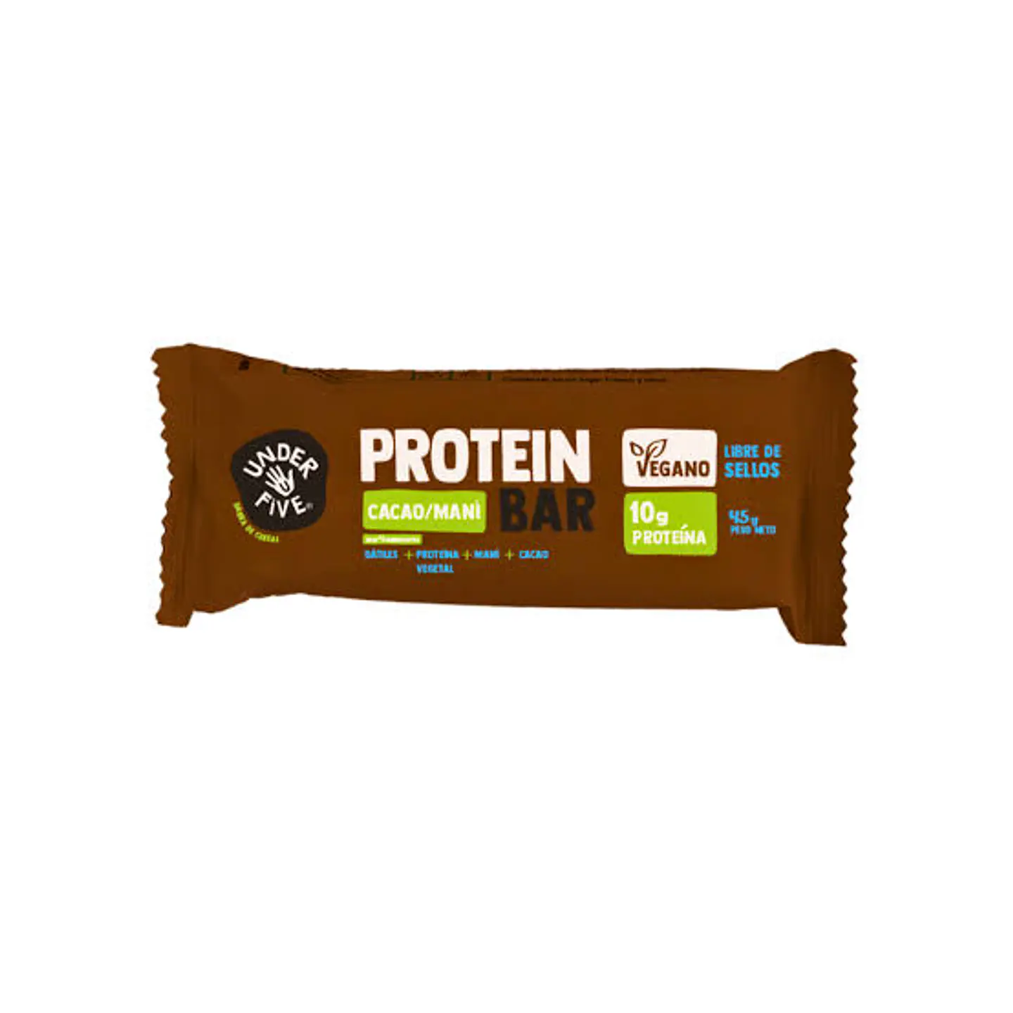 UNDER FIVE PROTEIN BARRA CACAO MANI x 45 GRAMOS 1