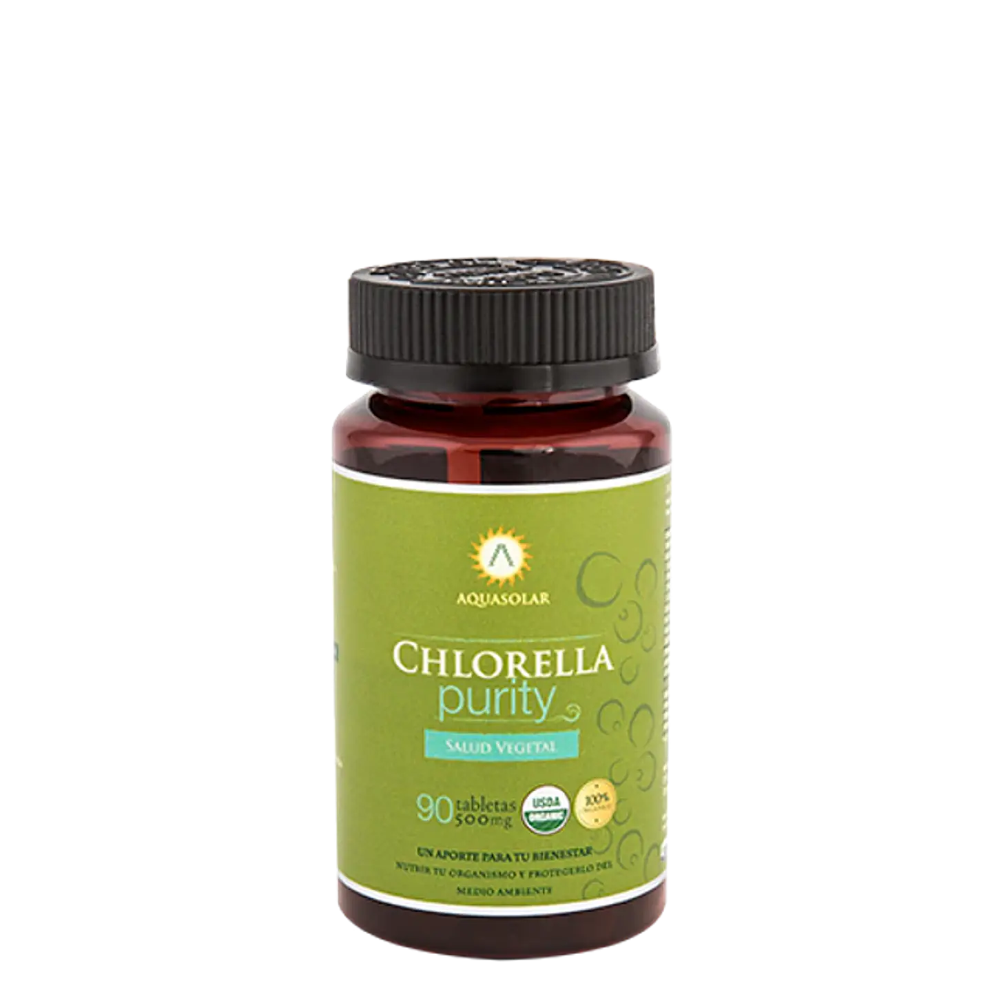 AQUASOLAR CHLORELLA PURITY 500MG x90 TABLETAS 1
