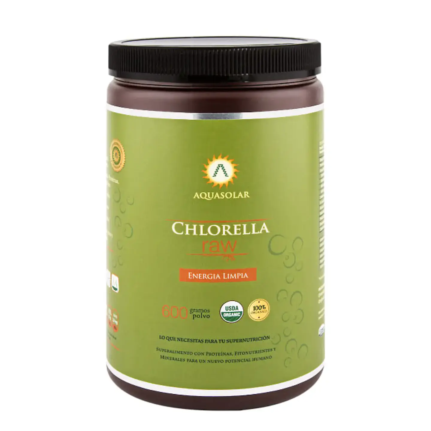 AQUASOLAR CHLORELLA RAW x600 GRAMOS 1