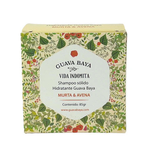 GUAVA BAYA SHAMPOO SOLIDO VIDA INDOMITA MURTA Y AVENA x 85 GRAMOS