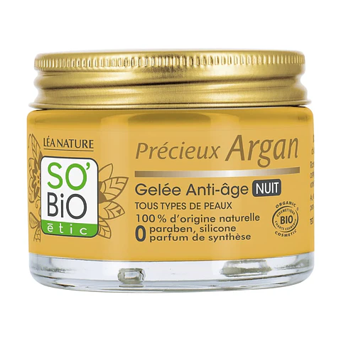 SO BIO GEL ANTI-EDAD NOCHE ACEITE DE ARGAN CERAMIDAS PIEL NORMAL A SECA x 40 ML