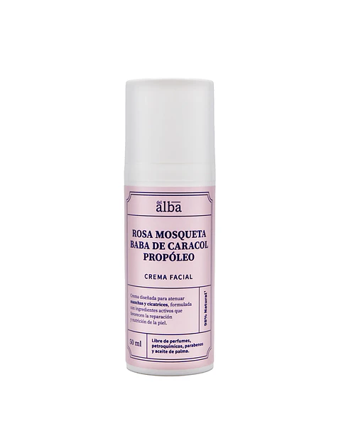APICOLA DE ALBA CREMA FACIAL ROSA MOSQUETA T BABA DE CARACON x 50 ML