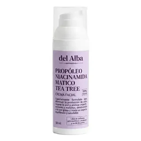 APICOLA DEL ALBA PROPOLEO NIACINAMIDA MATICO TEA TREE CREMA FACIAL x 50 ML