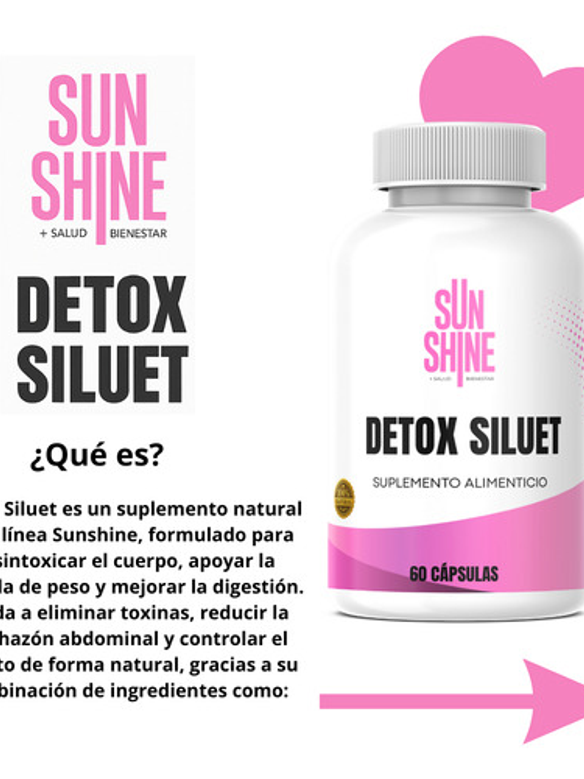 Sun Shine Detox Siluet  60 Cápsulas 2