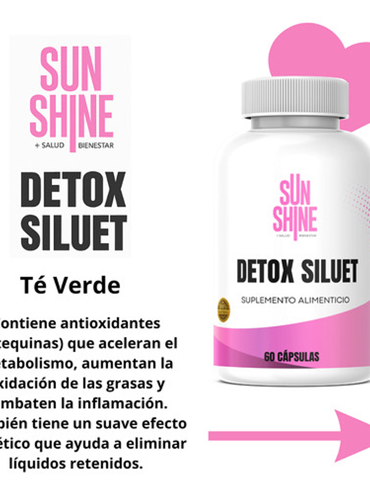 Sun Shine Detox Siluet  60 Cápsulas 4