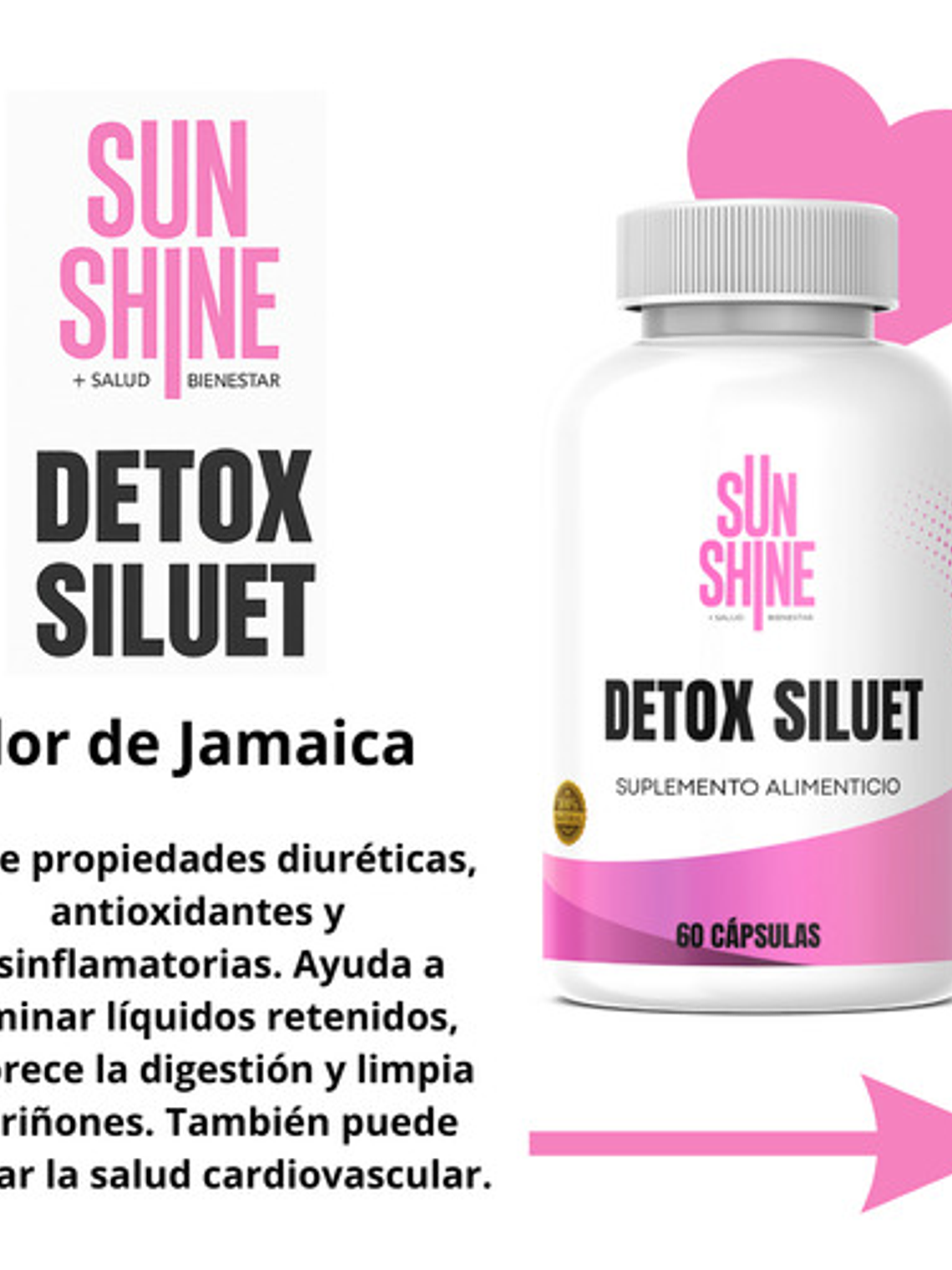 Sun Shine Detox Siluet  60 Cápsulas 8